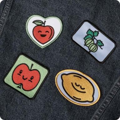 Patch Brodé Original Biker - Burnseys Customs - À Coudre Ou Thermocoller