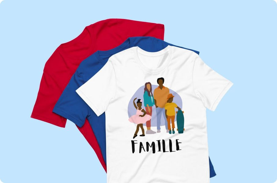 Tee shirt pour discount famille