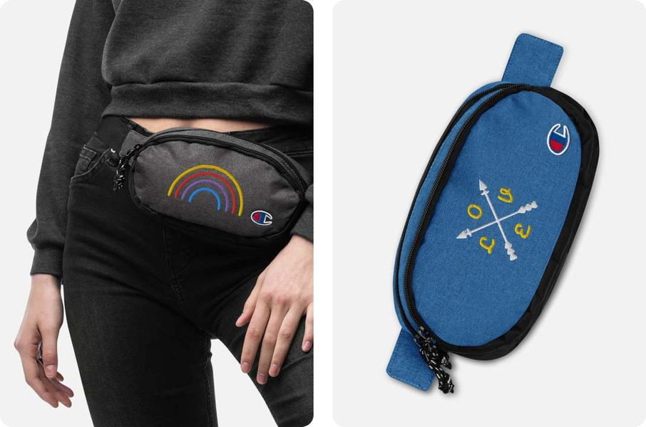 Mens Fannypack Custom Personalized Bag Designer Bag Wool Felt 