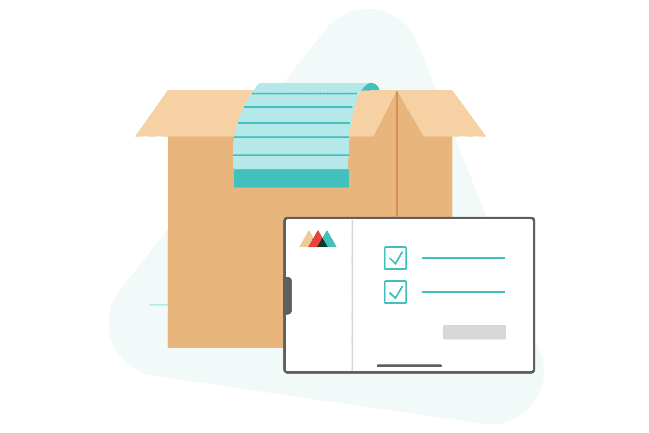 Illustration eines Produktes, das zum Online-Store hinzugefügt wird