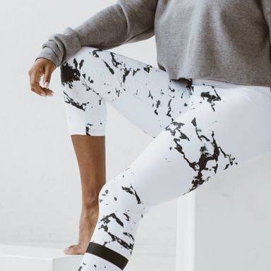 Globe print outlet leggings