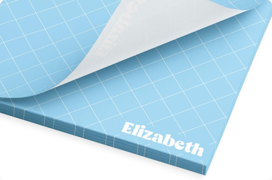 light blue notepad