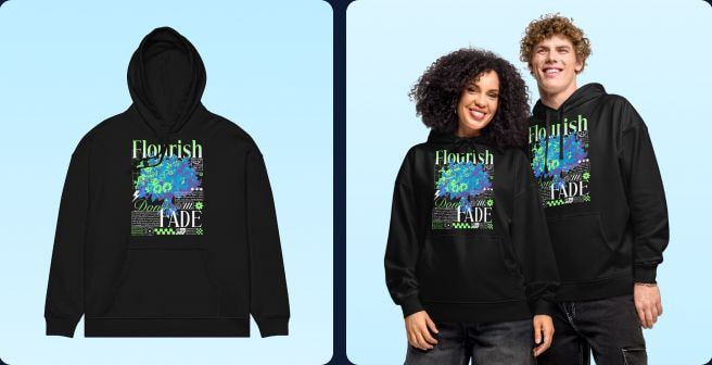 a group of people wearing personalised hoodies in the UK