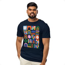 man wearing custom t shirt