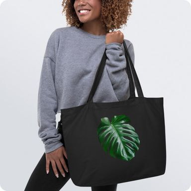 eco tote bag with a print