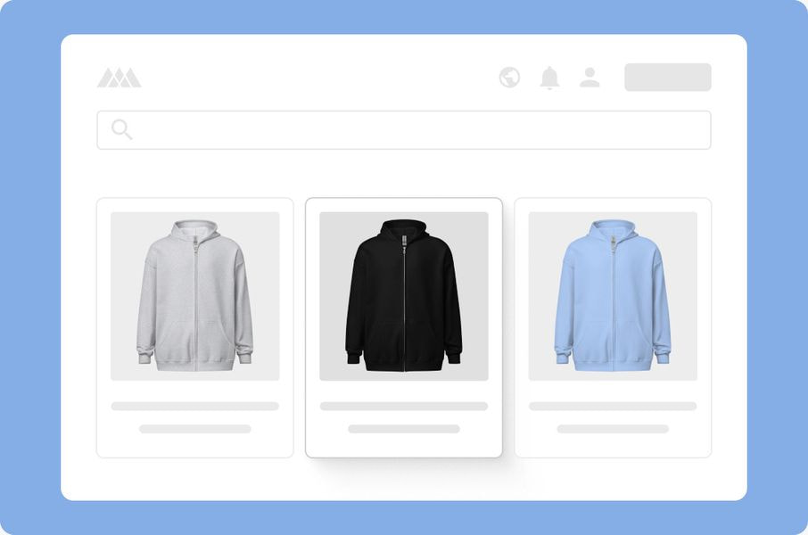 zip-up hoodie selection