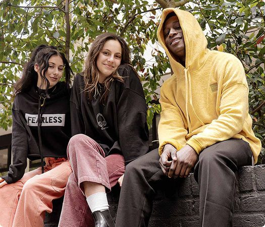 a group of people wearing personalised hoodies
