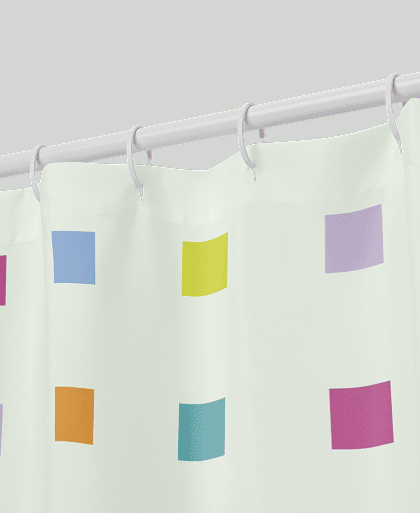 geometric shower curtain