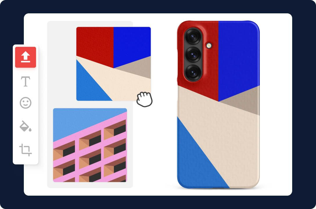 a phone case with a design