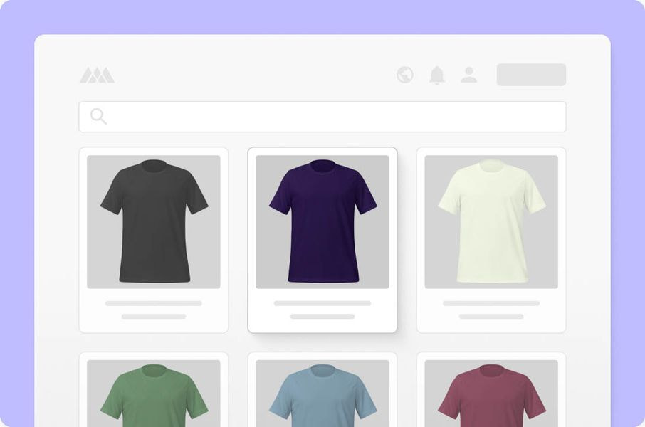 a screenshot of a screen with different colored shirts