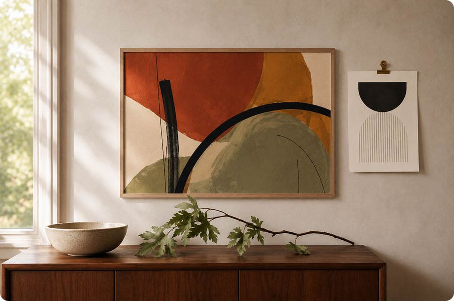 a painting on a wall