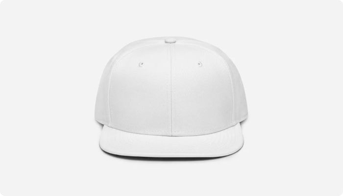 a white hat on a white background