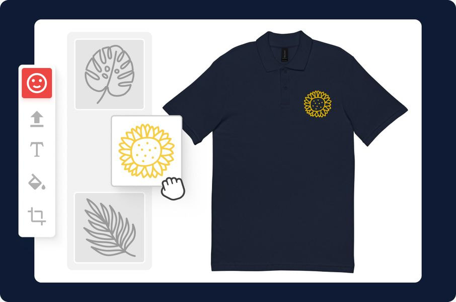 navy t-shirt in design maker