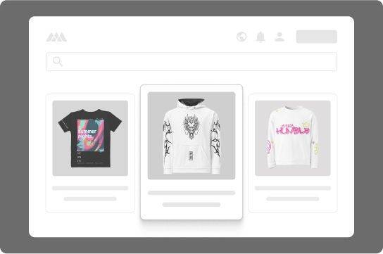 Selection of custom all-over-print