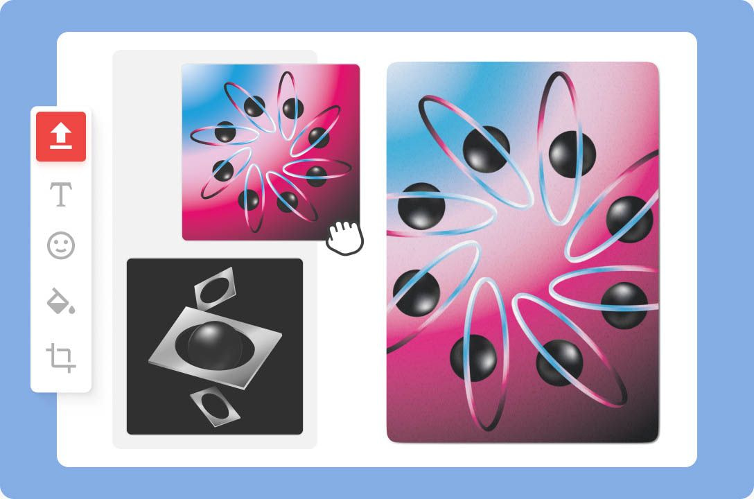 Playing card mockup featuring a vibrant abstract artwork with gradient colors and geometric elements, demonstrating how custom illustrations can be transformed into professionally printed card designs.
