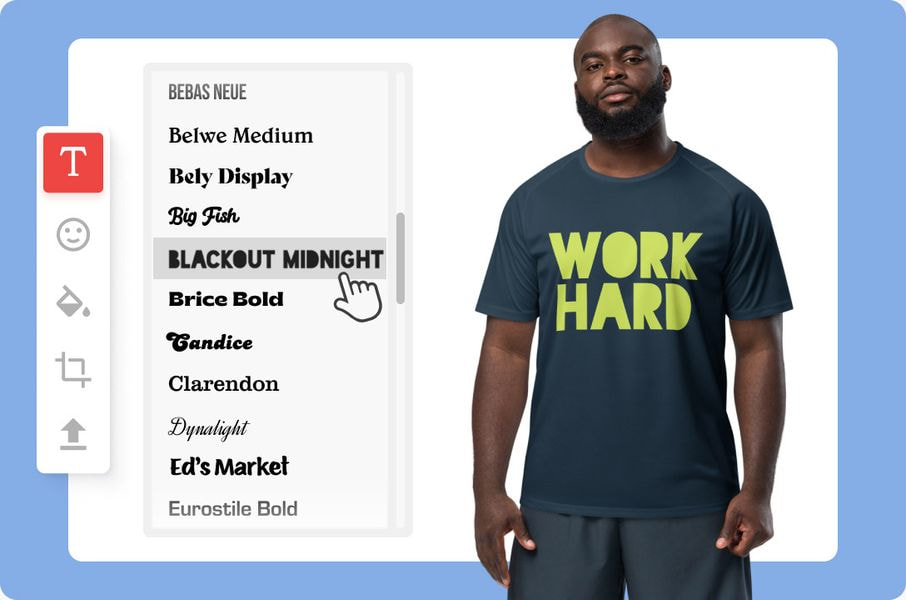 custom t-shirt in design maker