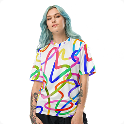 woman wearing custom t-shirt