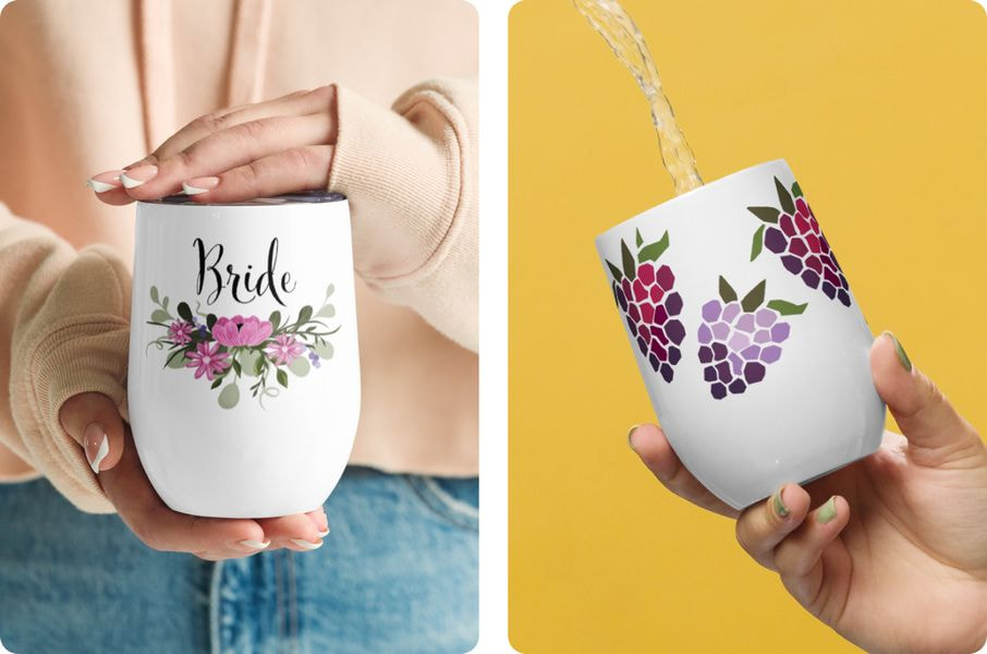 Personalized wine tumblers