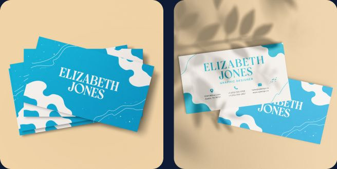 a group of business cards
