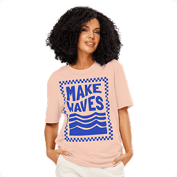 woman wearing custom t-shirt