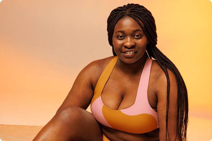 a woman in a swimsuit