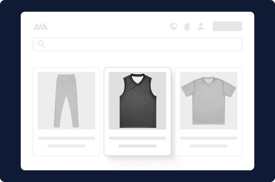 a screenshot of a clothing store