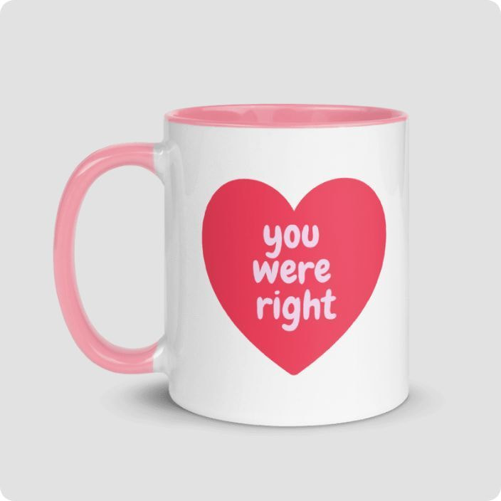 Eine Tasse mit individuellen Muster bestelleingang wahl 