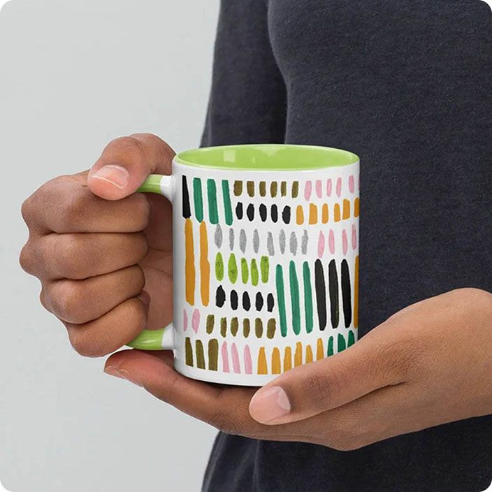 Eine Tasse mit individuellen Muster