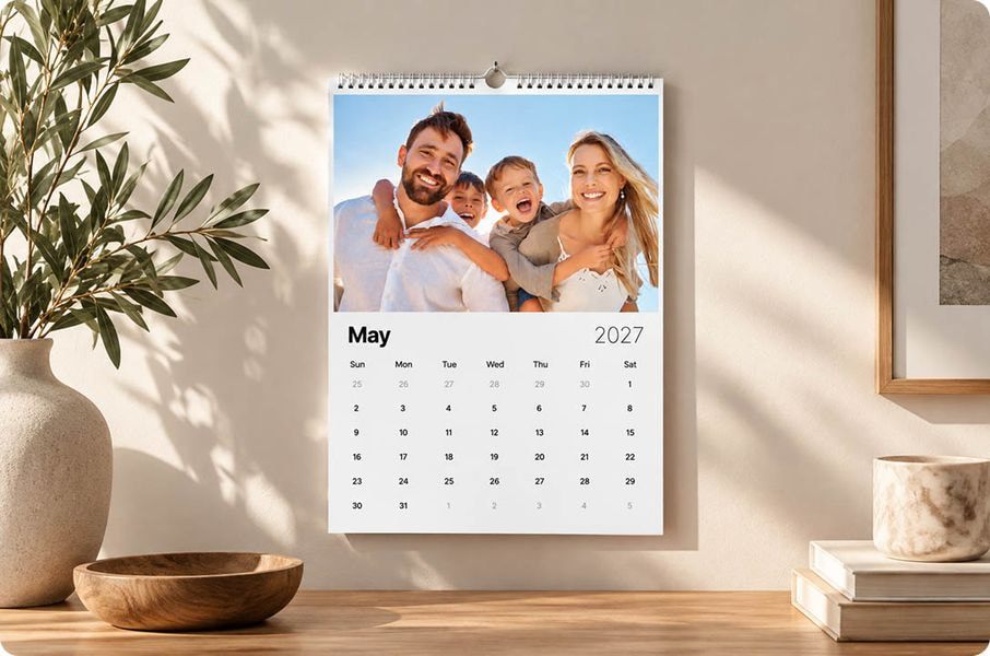 a calendar on a wall