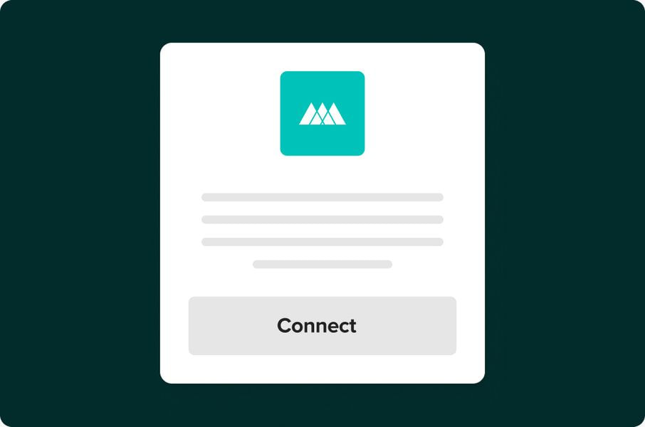 Printful connection screen with account card and connect button.