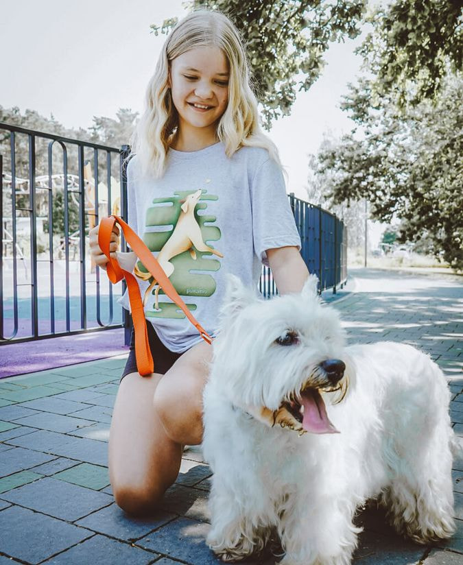 girl with a cat sweatshirt