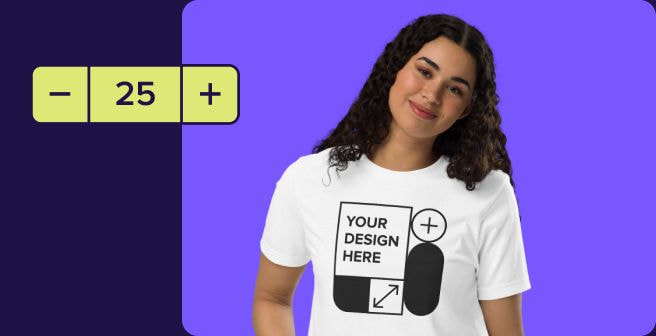woman wearing custom t-shirt