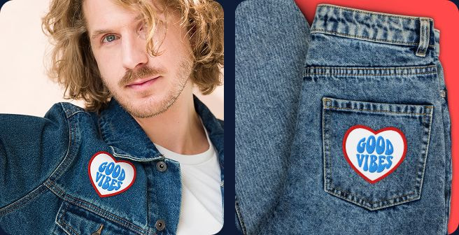 a set of custom embroidered patches