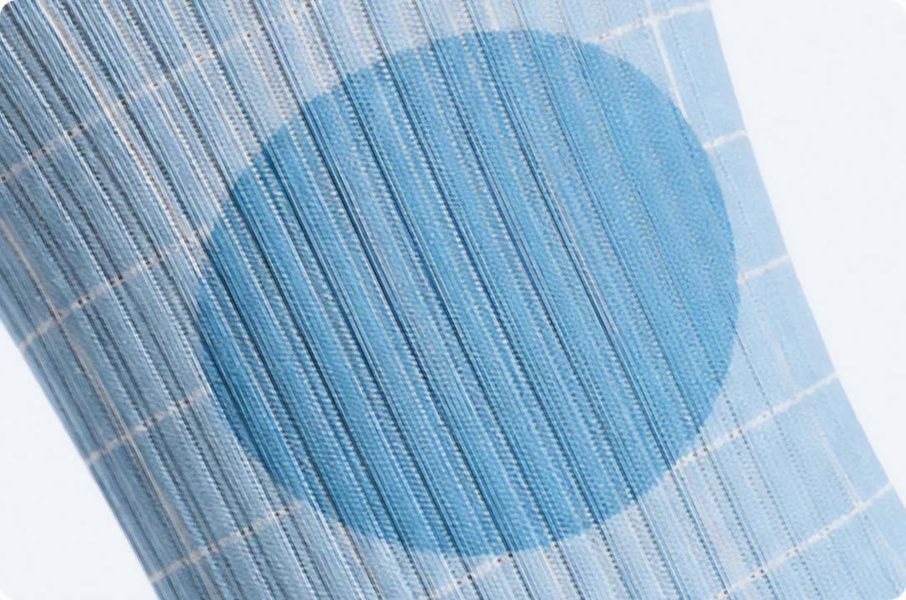 a blue circle on a white surface