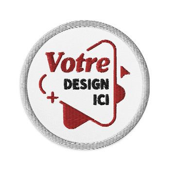 embroidered patch with a design