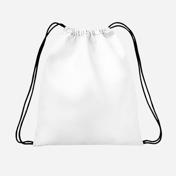 Business Name and Logo on Black Drawstring Bag