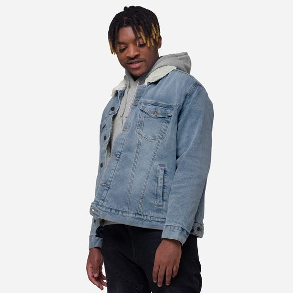 Hooded denim jacket