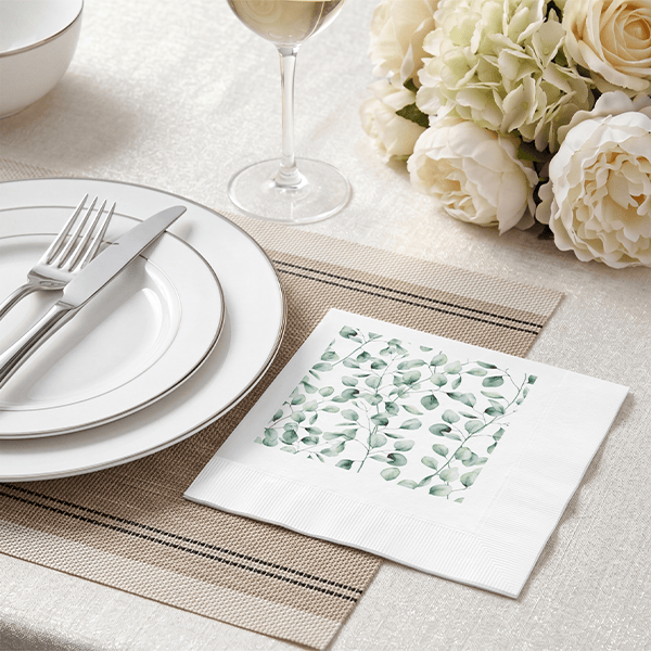 White Coined Napkins