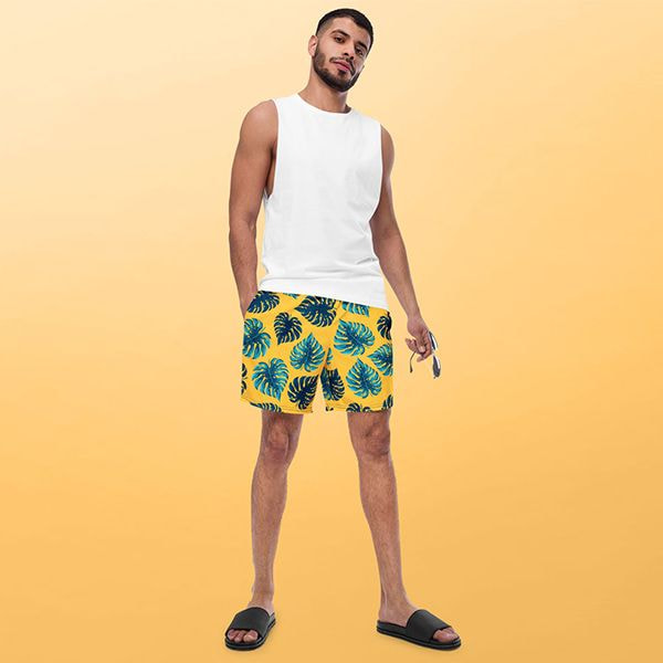 All-Over Print Recycled Swim Trunks