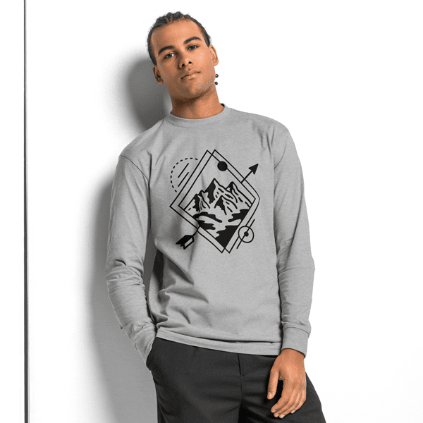 Men's Heavyweight Long Sleeve T-Shirt | Cotton Heritage MC1186