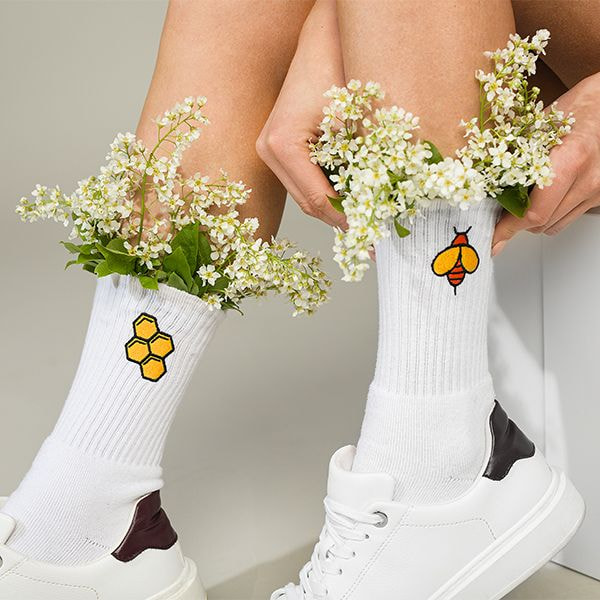 Embroidered Crew Socks | SOCCO SC200