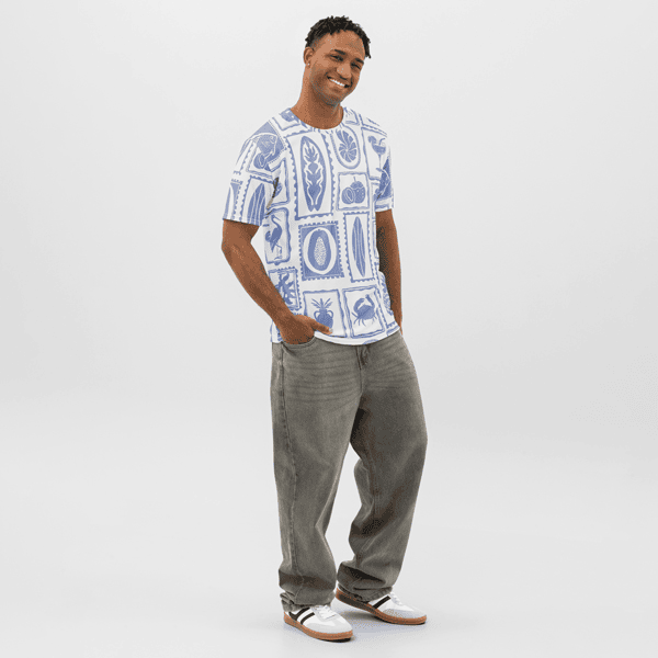 All-Over Print Men’s Cotton Crew Neck T-Shirt