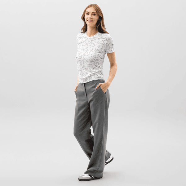 All-Over Print Women’s Cotton Crew Neck T-Shirt