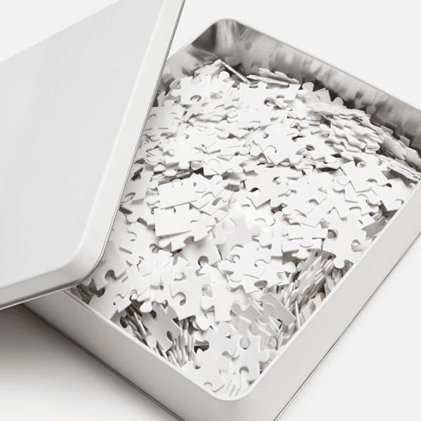 Jigsaw Puzzle with Tin