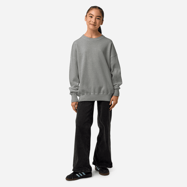 Kids Knitted Relaxed Fit Crewneck Sweater