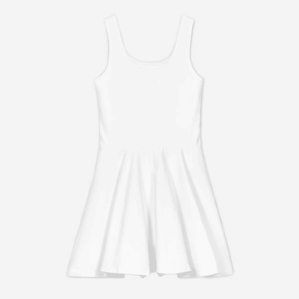 All-Over Print Cotton Skater Dress