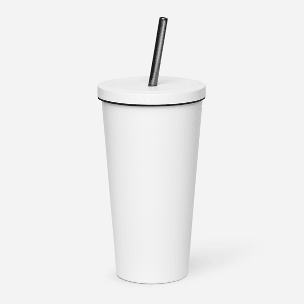 Insulated Tumbler with a Straw