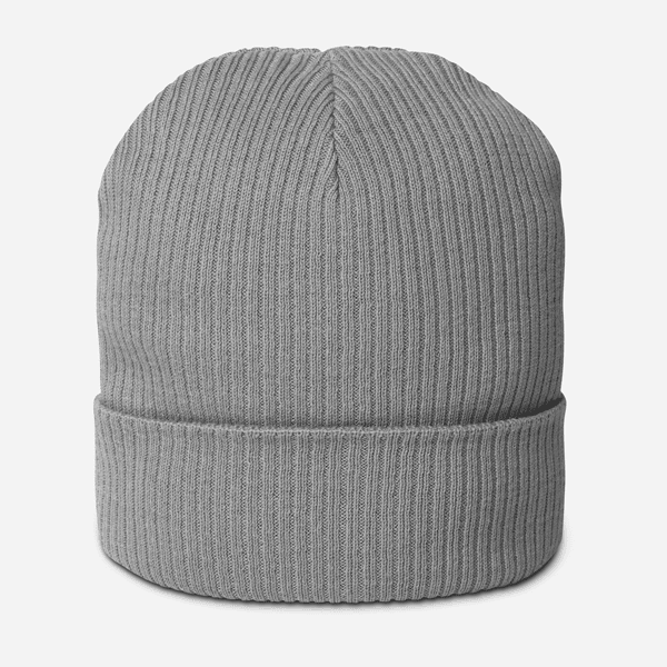 70% cloud” Ribbed Knit Beanie, Atlantis