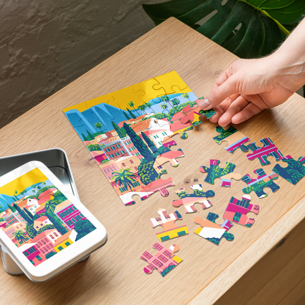 Jigsaw Puzzle with Tin