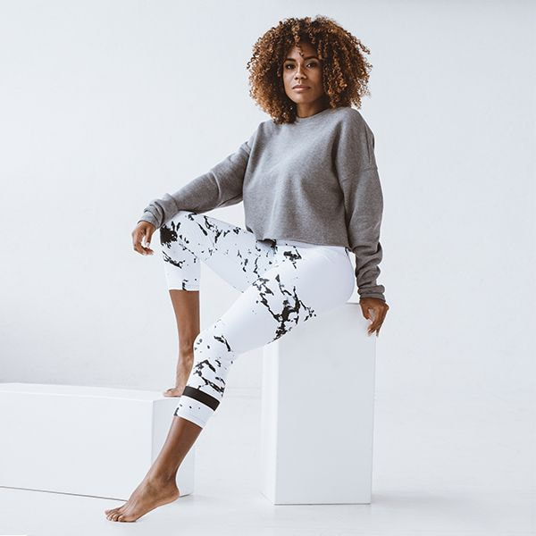 Custom All-Over Print Yoga Capri Leggings: Printful print-on